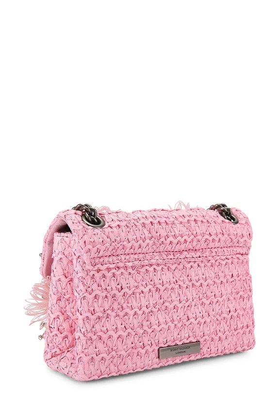 Dodaci Kurt Geiger London crossbody torba za žene Raffia Mini Kensington 5603498999 roza