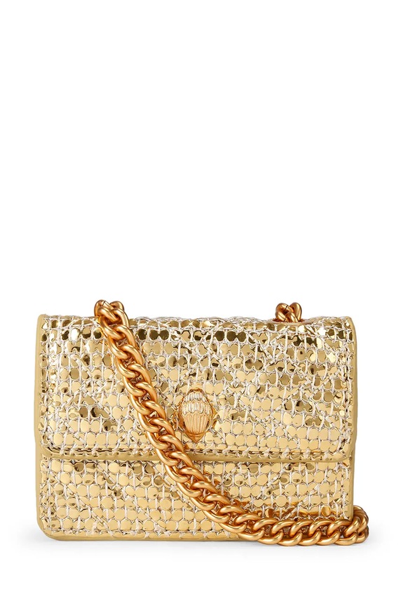 Kurt Geiger London crossbody kabelka dámska Micro Kensington zlatá 5588661999