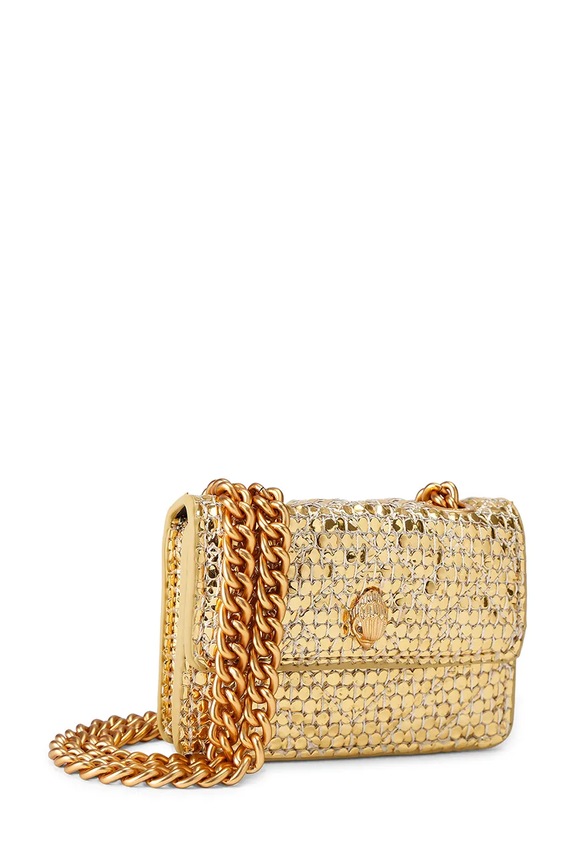 Kurt Geiger London crossbody kabelka dámska Micro Kensington 5588661999 zlatá SS26