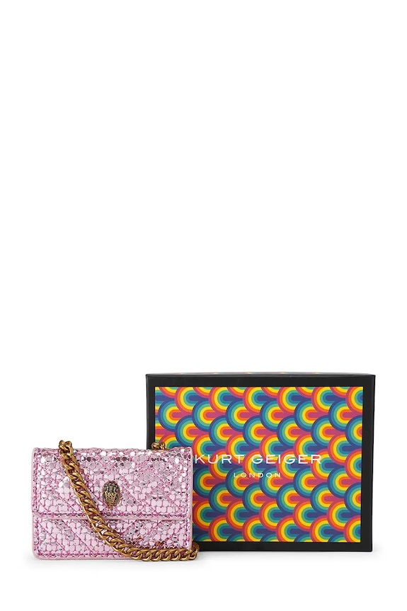 Kurt Geiger London crossbody kabelka dámská Micro Kensington 5588698999 růžová