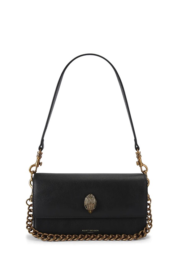 Kurt Geiger London crossbody kabelka dámska kožená Sloane Soft Shoulder Bag čierna 5578800109