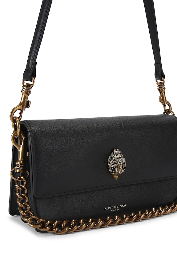 Kurt Geiger London crossbody kabelka dámska kožená Sloane Soft Shoulder Bag 5578800109 čierna SS26