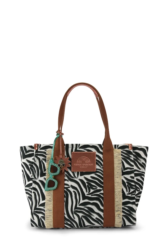 Kurt Geiger London Torebka shopper damska bawełniana biały 2043401069