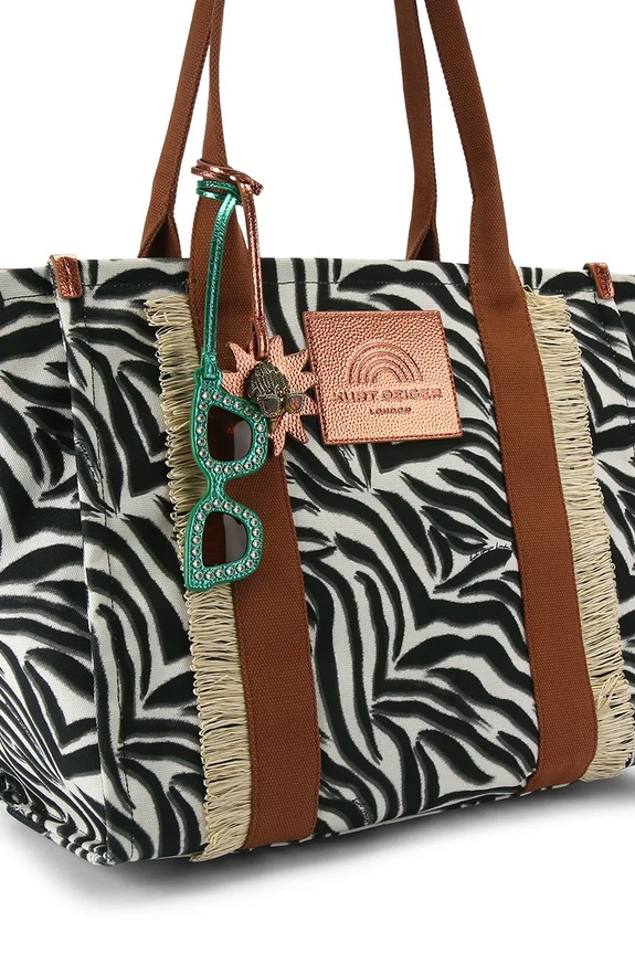 Kurt Geiger London Torebka shopper damska bawełniana 2043401069 biały SS26