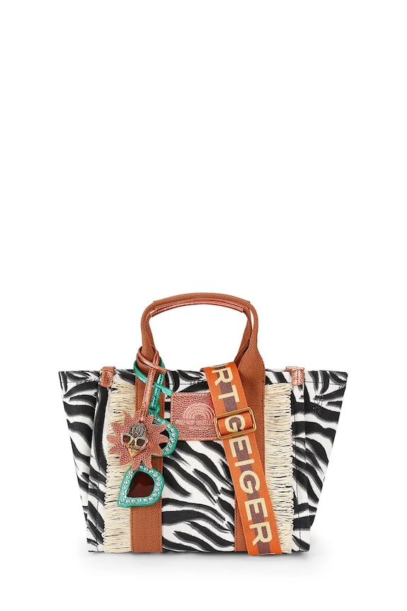 Kurt Geiger London geantă shopper pentru femei, din bumbac alb 2043801069