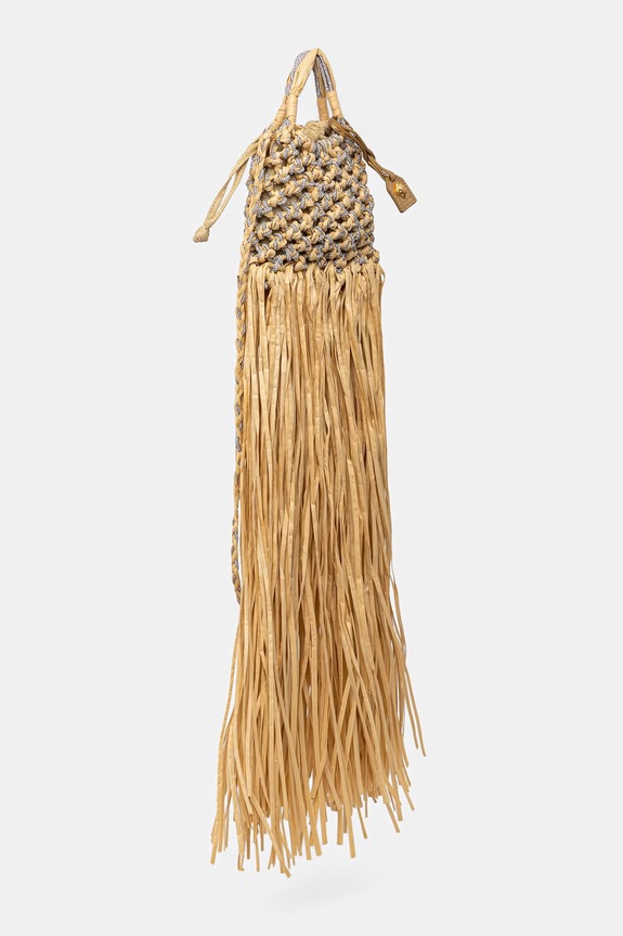Kurt Geiger London сумочка жіноча Mini Macrame Crystal Bag 5032440999 жовтий SS26