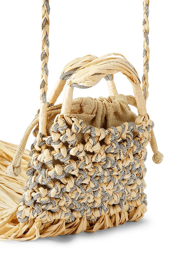 Аксесуари Kurt Geiger London сумочка жіноча Mini Macrame Crystal Bag 5032440999 жовтий