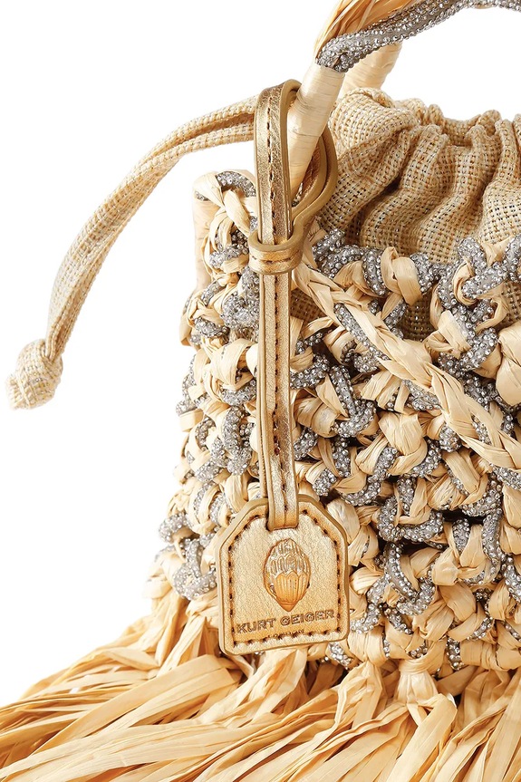 Kurt Geiger London сумочка жіноча Mini Macrame Crystal Bag жовтий 5032440999