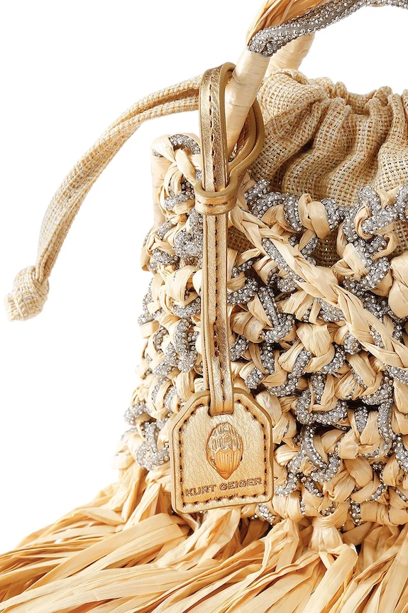 Kurt Geiger London сумочка жіноча Mini Macrame Crystal Bag жовтий 5032440999