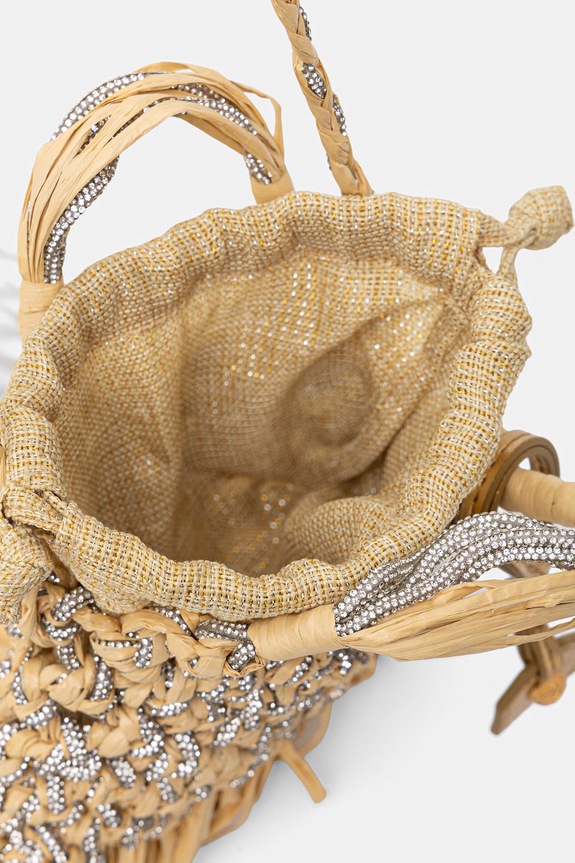 Kurt Geiger London сумочка жіноча Mini Macrame Crystal Bag 5032440999 жовтий