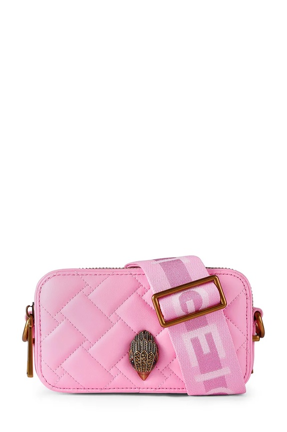 Kurt Geiger London crossbody torba za žene kožna Kensington roza 5389198109