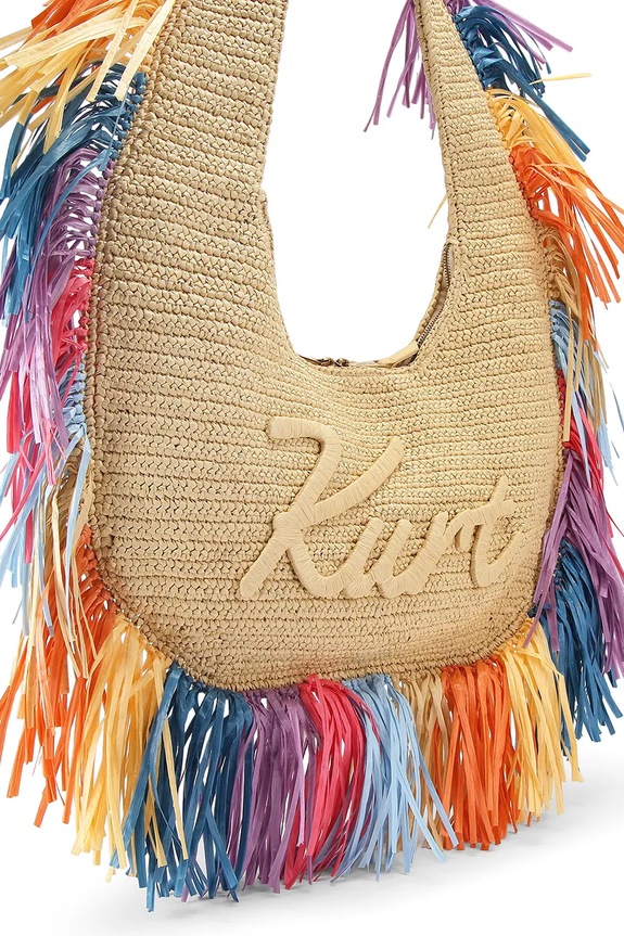 Kurt Geiger London Torba za na plažo ženska Hobo Fringe 5562249999 bež SS26