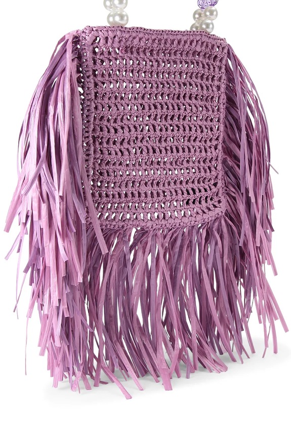 Kurt Geiger London klasična ženska torbica Kurt Mini Tote Fringe vijolična 5568895999