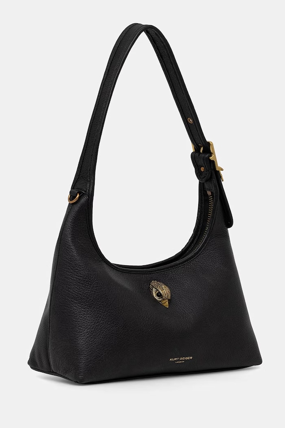 Kurt Geiger London torba za žene kožna Kurt shoulder bag 5587100109 crna SS26