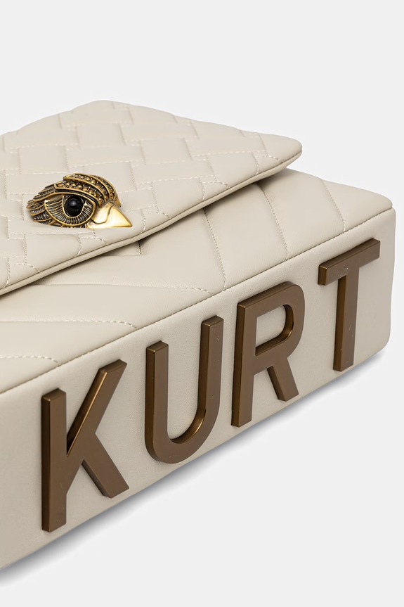 Kurt Geiger London crossbody torba ženska kožna Kensington bež 5643741109