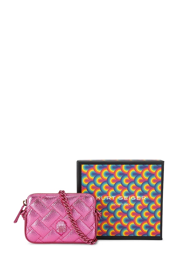 Kurt Geiger London portfel damski Micro Kensington 3735598979 różowy