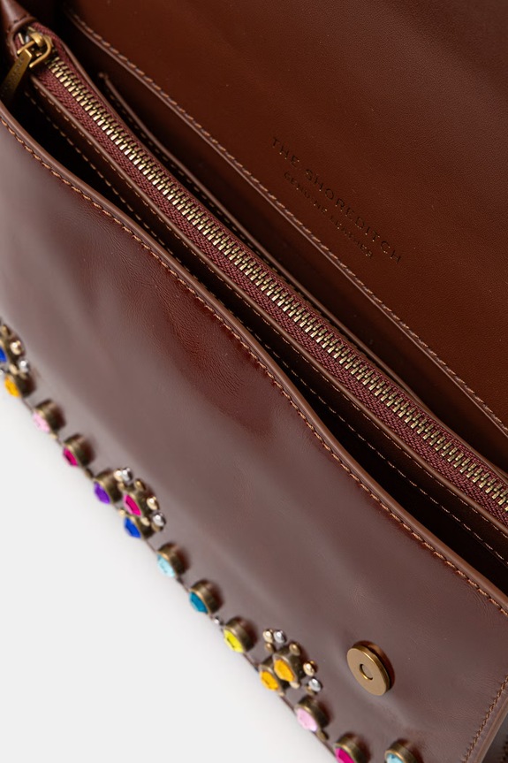 Kurt Geiger London crossbody torba za žene kožna Shoreditch 5578639109 smeđa