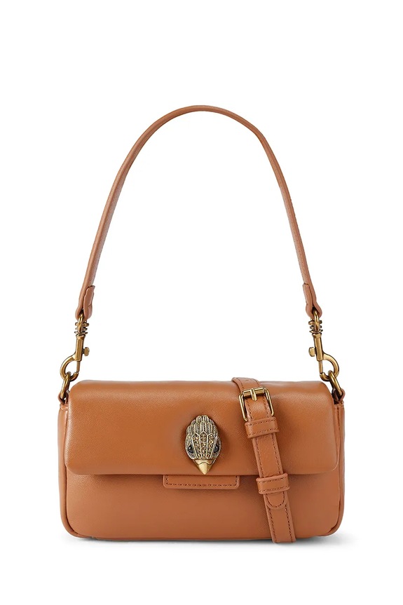 Kurt Geiger London crossbody kabelka dámska kožená Mini Oxford hnedá 5586436109