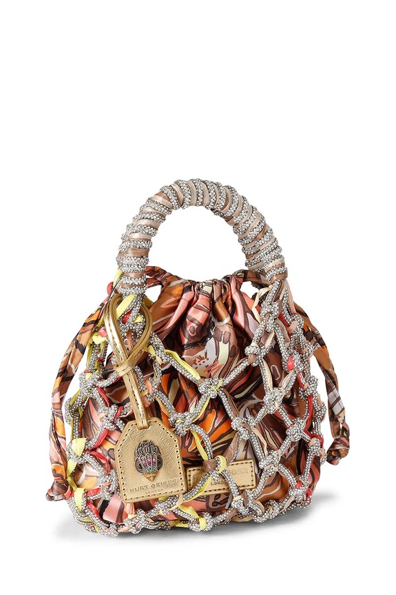 Kurt Geiger London torba Macrame Crystal Bag 2038239689 smeđa SS26