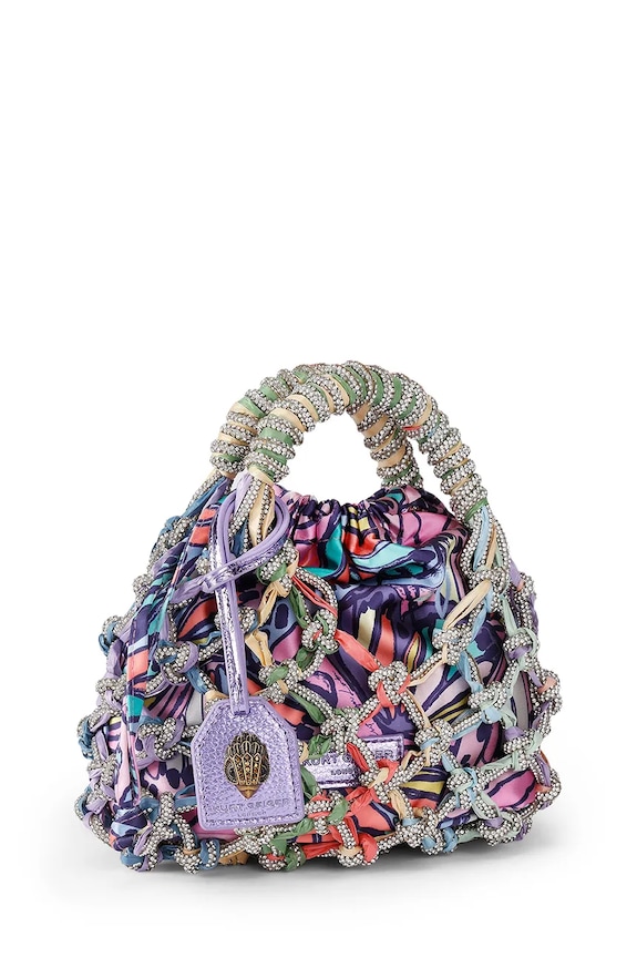 Kurt Geiger London torbica ženska Macrame Crystal Bag 2038295689 vijolična SS26