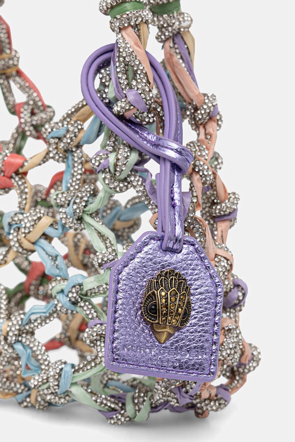 Kurt Geiger London torbica ženska Macrame Crystal Bag 2038295689 vijolična