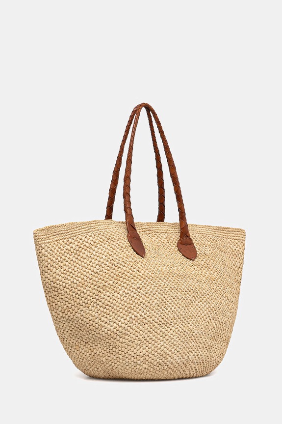 Dragon Diffusion torebka shopper damska pleciona SZS6SD.BRU.02 beżowy SS26