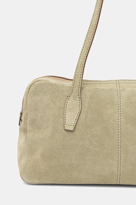 Αξεσουάρ Gianni Chiarini μικρή τσάντα γυναικεία δερμάτινη σουέτ ARYNA BS.12219.CM.PL πράσινο