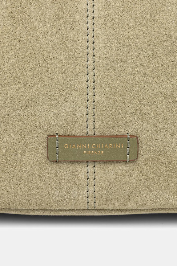 Gianni Chiarini μικρή τσάντα γυναικεία δερμάτινη σουέτ ARYNA πράσινο BS.12219.CM.PL