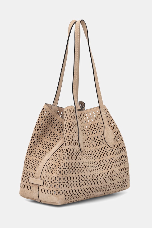 Gianni Chiarini Shopper Γυναικεία δέρμα σουέτ MASHUP BS.11837.CMLSR μπεζ SS26