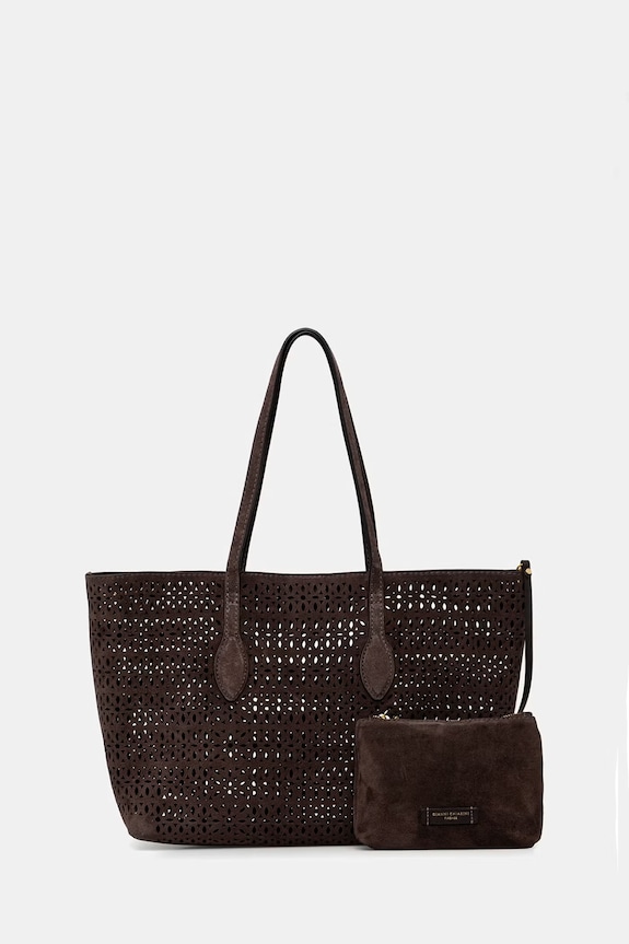 Gianni Chiarini kabelka typu shopper dámska semišová MASHUP hnedá BS.11837.CMLSR