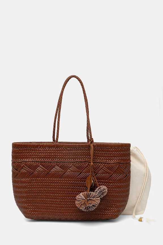 Gianni Chiarini shopper Γυναικεία δερμάτινη PALOMA καφέ BS.11372/COMM.PLINT