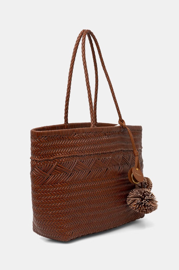 Gianni Chiarini shopper Γυναικεία δερμάτινη PALOMA BS.11372/COMM.PLINT καφέ SS26