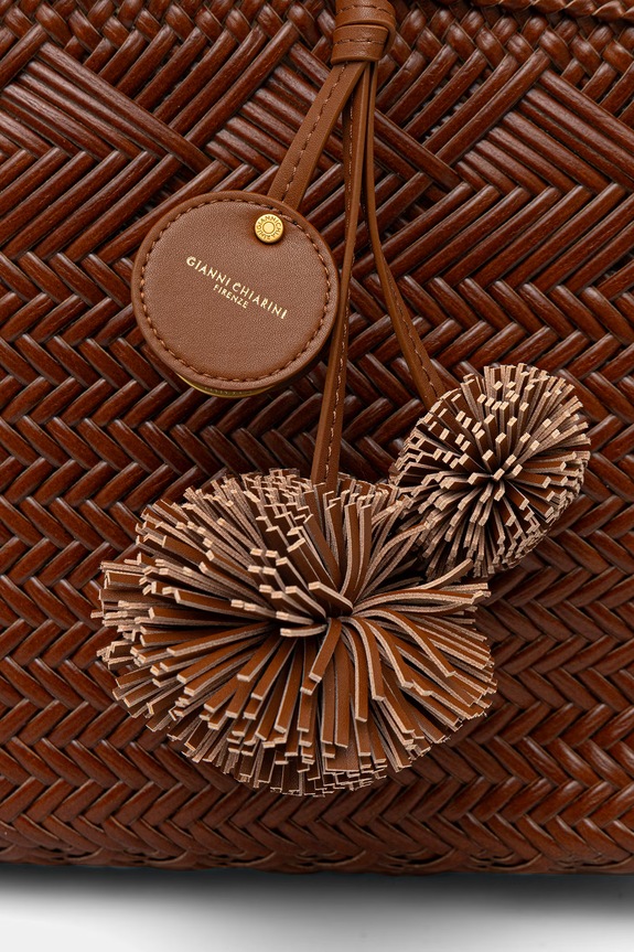 Gianni Chiarini shopper Γυναικεία δερμάτινη PALOMA καφέ BS.11372/COMM.PLINT