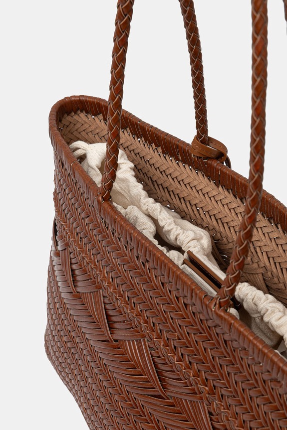 Gianni Chiarini shopper Γυναικεία δερμάτινη PALOMA BS.11372/COMM.PLINT καφέ