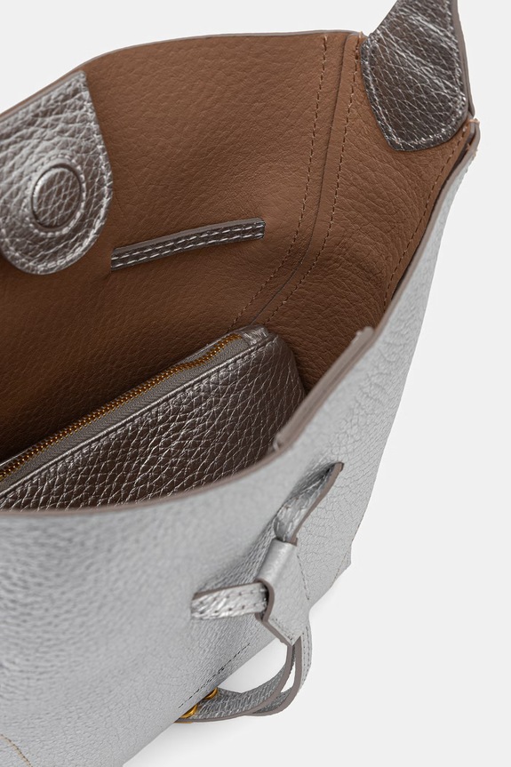 Gianni Chiarini borsa busta da donna in pelle SIENNA BS.11786.RNGDBL.T.U. argento