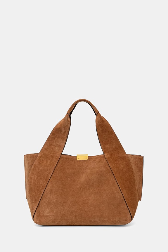 Accesorii Gianni Chiarini geantă pentru femei, din piele întoarsă VIVI BS.11997.CM.PL maro