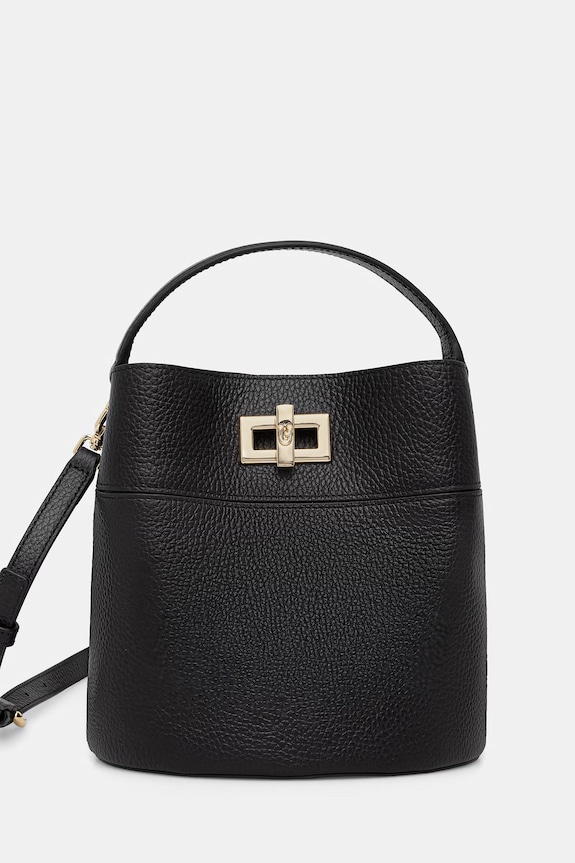 Furla σάκος γυναικείος δερμάτινος Amelia Mini Bucket Bag μαύρο WE00879.HSF000.O6000