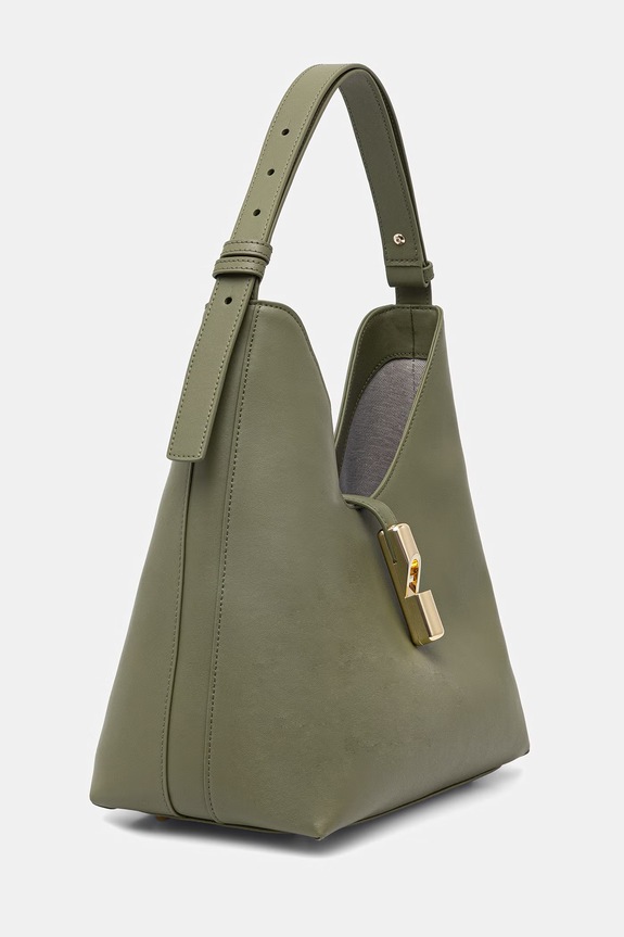 Furla geantă pentru femei, din piele Goccia M Hobo WB01499.BX3104.4555S verde SS26