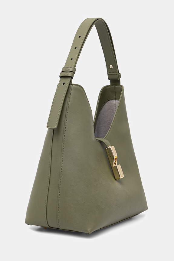 Furla geantă pentru femei, din piele Goccia M Hobo WB01499.BX3104.4555S verde SS26