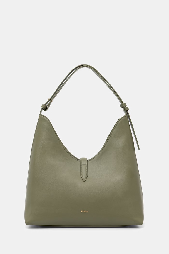 Accesorii Furla geantă pentru femei, din piele Goccia M Hobo WB01499.BX3104.4555S verde