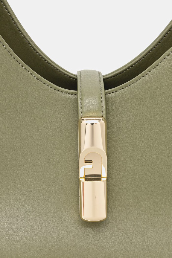 Furla geantă pentru femei, din piele Goccia M Hobo verde WB01499.BX3104.4555S