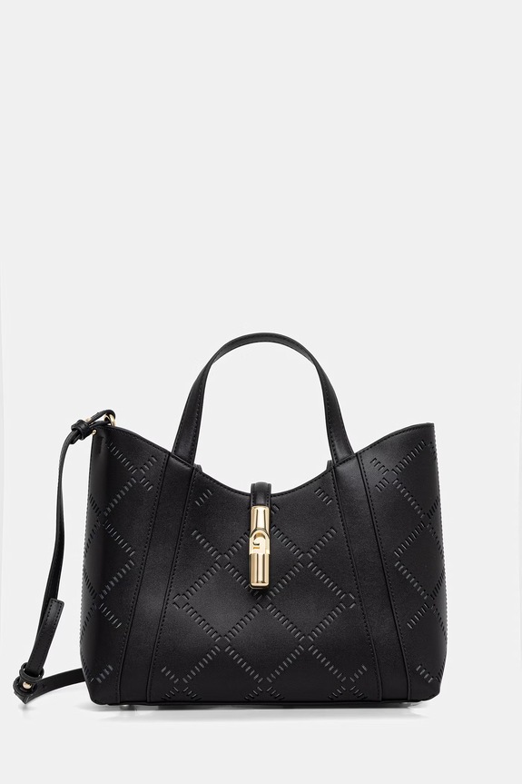 Furla geantă pentru femei, din piele Goccia S tote negru WB01789.BX3947.O6000