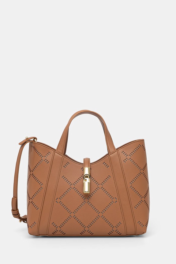 Furla geantă crossbody pentru femei, din piele Goccia S tote maro WB01789.BX3947.RY000