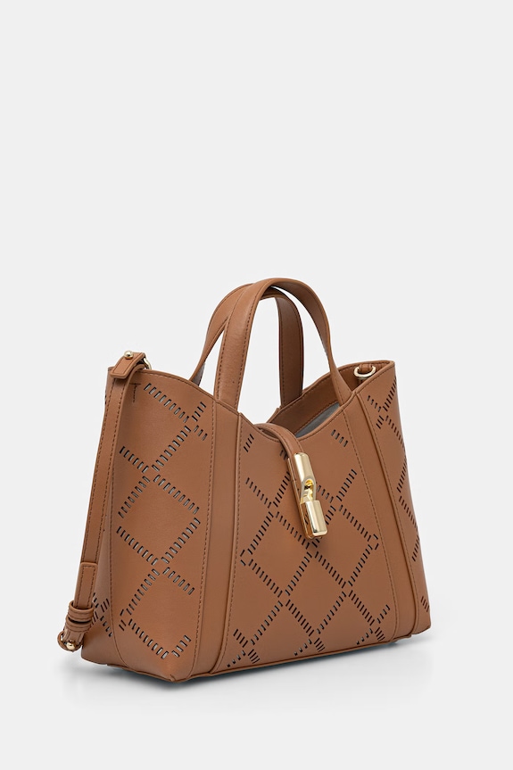 Furla geantă crossbody pentru femei, din piele Goccia S tote WB01789.BX3947.RY000 maro SS26
