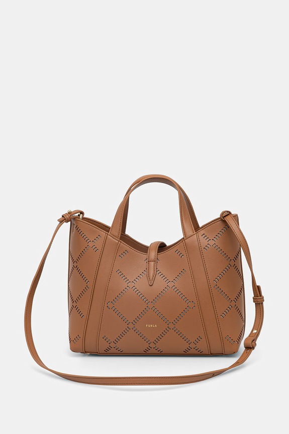 Accesorii Furla geantă crossbody pentru femei, din piele Goccia S tote WB01789.BX3947.RY000 maro