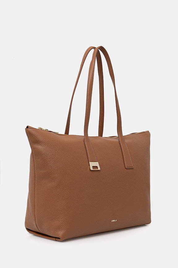 Furla τσάντα shopper γυναικεία δερμάτινη Olivia L Tote WB01940.HSF000.4557S καφέ SS26