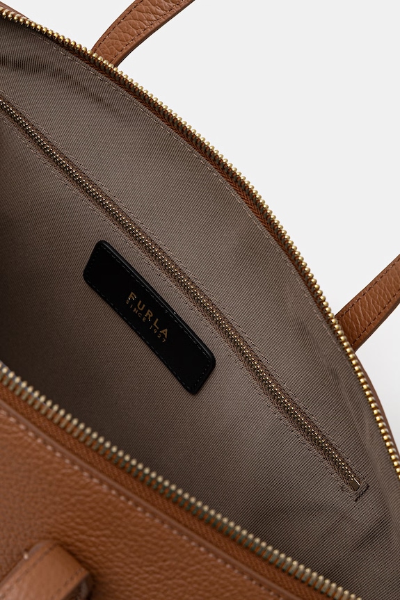 Furla τσάντα shopper γυναικεία δερμάτινη Olivia L Tote WB01940.HSF000.4557S καφέ