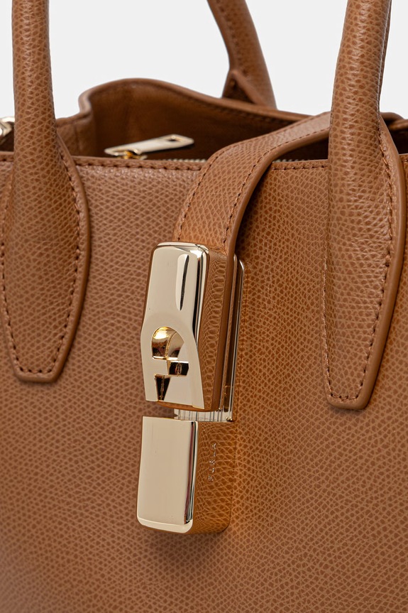 Furla σάκος γυναικείος δερμάτινος Goccia S Tote Base 22 καφέ WB01949.ARE000.4557S