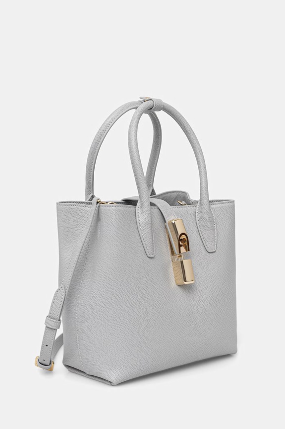 Furla σάκος γυναικείος δερμάτινος Goccia S Tote Base 22 WB01949.ARE000.CRH00 γκρί SS26