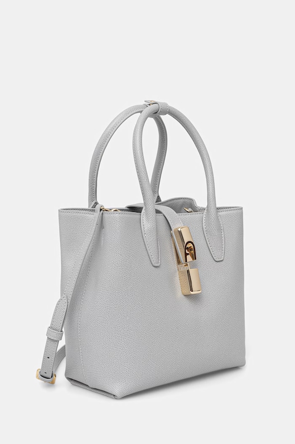 Furla σάκος γυναικείος δερμάτινος Goccia S Tote Base 22 WB01949.ARE000.CRH00 γκρί SS26